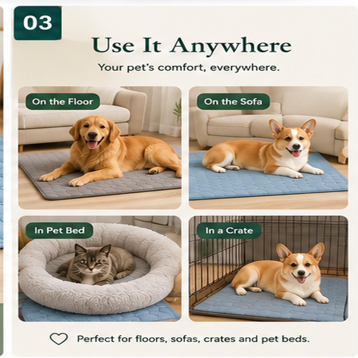 Calmori Cooling Comfort Mat for Dogs & Cats