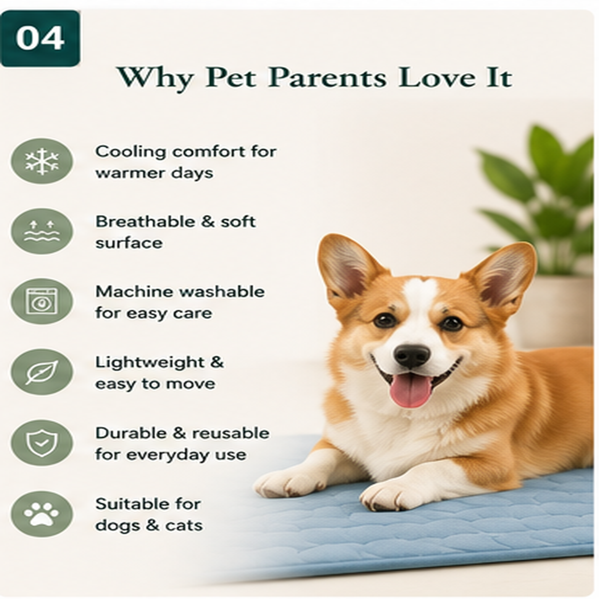 Calmori Cooling Comfort Mat for Dogs & Cats