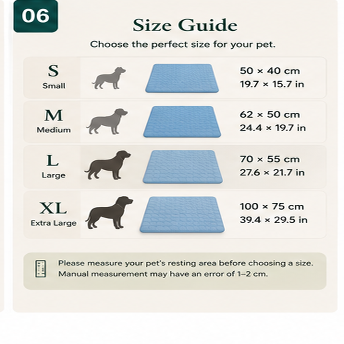 Calmori Cooling Comfort Mat for Dogs & Cats